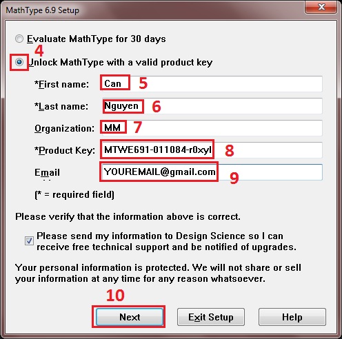 mathtype 6.9 product key free